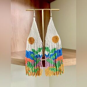 Colorful Landscape Beaded Earrings